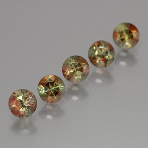  карата, натуральный Многоцветный Андалузит, Огранка Круг, VVS-VS