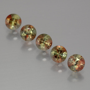  карата, натуральный Многоцветный Андалузит, Огранка Круг, VVS-VS