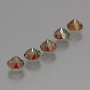  карата, натуральный Многоцветный Андалузит, Огранка Круг, VVS-VS