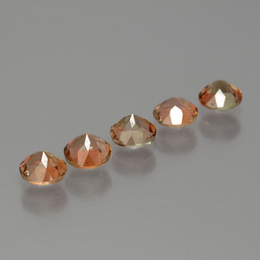  карата, натуральный Оранжево-коричневатый Андалузит, Огранка Круг, Чистота VS