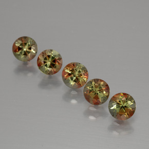  карата, натуральный Многоцветный Андалузит, Огранка Круг, Чистота VS