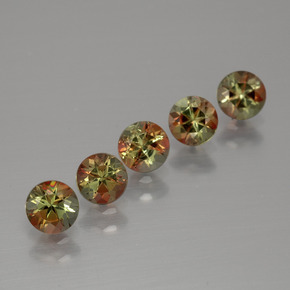  карата, натуральный Многоцветный Андалузит, Огранка Круг, Чистота VS