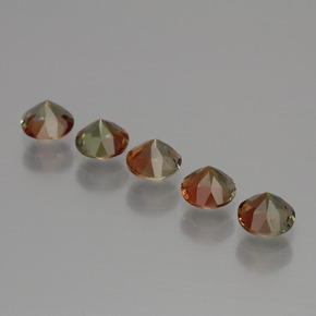  карата, натуральный Многоцветный Андалузит, Огранка Круг, Чистота VS