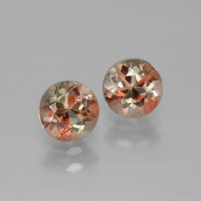  карата, натуральный Многоцветный Андалузит, Огранка Круг, Чистота VS