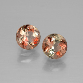  карата, натуральный Многоцветный Андалузит, Огранка Круг, Чистота VS