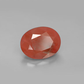 2.97 карата, натуральный Медово-красный Андезин-Лабрадорит, Огранка Овал, Чистота VVS