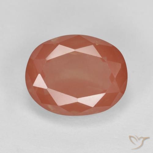 2.94ct Натуральный Средний красный Андезин-Лабрадорит, Овал, Полупрозрачный