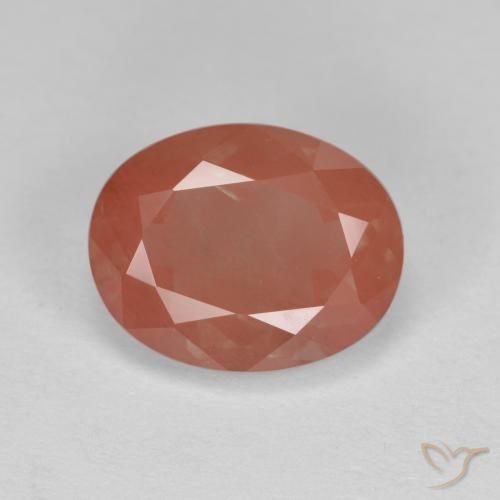 2.21ct Натуральный Румяно-красный Андезин-Лабрадорит, Овал, Полупрозрачный