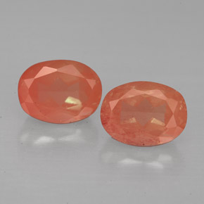  карата, натуральный Медово-красный Андезин-Лабрадорит, Огранка Овал, Чистота VS