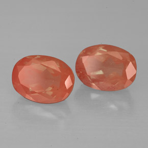  карата, натуральный Медово-красный Андезин-Лабрадорит, Огранка Овал, Чистота VS