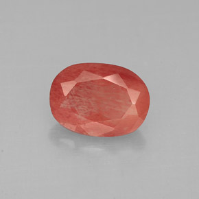 1.31 карата, натуральный Медово-красный Андезин-Лабрадорит, Огранка Овал, Чистота VS