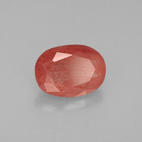 1.31 карата, натуральный Медово-красный Андезин-Лабрадорит, Огранка Овал, Чистота VS