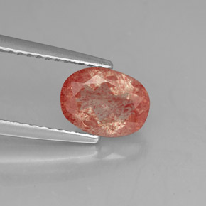 1.18 карата, натуральный Медово-красный Андезин-Лабрадорит, Прозрачный, Полупрозрачный