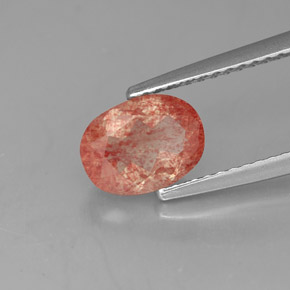 1.18 карата, натуральный Медово-красный Андезин-Лабрадорит, Прозрачный, Полупрозрачный