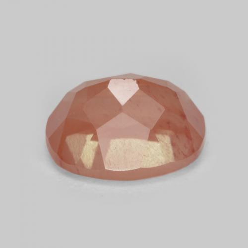 1.64 карата, натуральный Красновато-оранжевый Андезин-Лабрадорит, Огранка Овал, VVS-VS