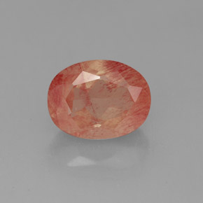 2.07 карата, натуральный Медово-красный Андезин-Лабрадорит, Прозрачный, Полупрозрачный