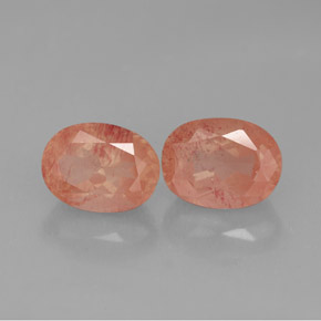  карата, натуральный Медово-красный Андезин-Лабрадорит, Огранка Овал, Полупрозрачный