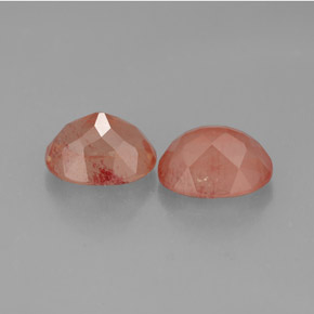  карата, натуральный Медово-красный Андезин-Лабрадорит, Огранка Овал, Полупрозрачный
