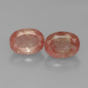  карата, натуральный Медово-красный Андезин-Лабрадорит, Огранка Овал, Полупрозрачный