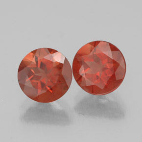  карата, натуральный Медово-оранжевый Андезин-Лабрадорит, Огранка Круг, Чистота VS