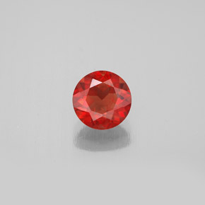 0.76 карата, натуральный Медово-оранжевый Андезин-Лабрадорит, Огранка Круг, Чистота VS