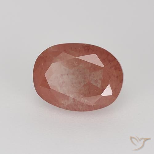 1.62 карата, натуральный Средний красный Андезин-Лабрадорит, Огранка Овал, Прозрачный