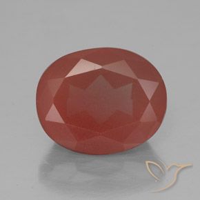 3.84ct Натуральный Средний красный Андезин-Лабрадорит, Овал, Полупрозрачный