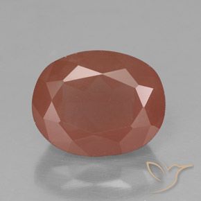 3.10ct Натуральный Румяно-красный Андезин-Лабрадорит, Овал, Полупрозрачный