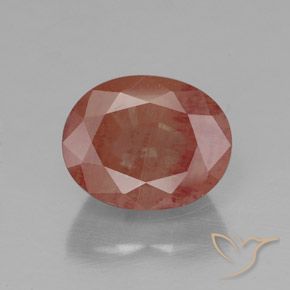 2.46ct Натуральный Кроваво красный Андезин-Лабрадорит, Овал, Прозрачный