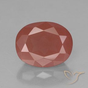 2.59ct Натуральный Бледно-красновато-оранжевый Андезин-Лабрадорит, Овал, Полупрозрачный