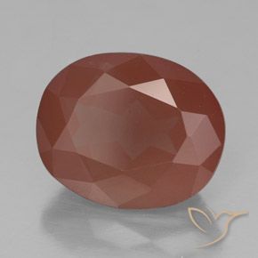 3.99 карата, натуральный Бледно-красновато-оранжевый Андезин-Лабрадорит, Овал, Полупрозрачный