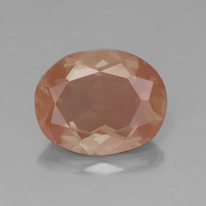 2.46 карата, натуральный Медово-оранжевый Андезин-Лабрадорит, Огранка Овал, Прозрачный