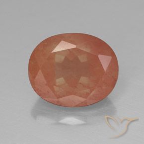 4.05ct Натуральный Красновато-оранжевый Андезин-Лабрадорит, Овал, Полупрозрачный