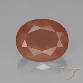 3.40ct Натуральный Бледно-красновато-оранжевый Андезин-Лабрадорит, Овал, Полупрозрачный