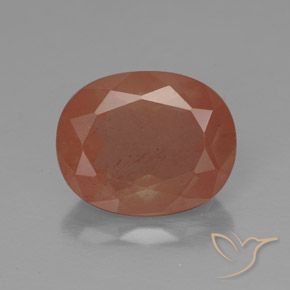 3.31ct Натуральный Грейпфрут Апельсин Андезин-Лабрадорит, Овал, Полупрозрачный