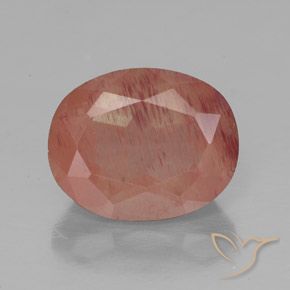 3.04ct Натуральный Средний красный Андезин-Лабрадорит, Овал, Полупрозрачный