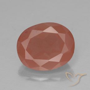 3.55ct Натуральный Средний красный Андезин-Лабрадорит, Овал, Полупрозрачный