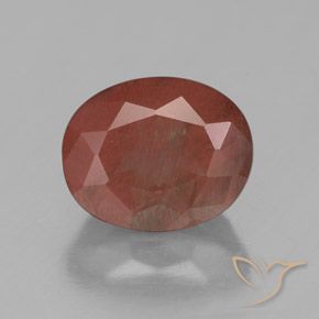 2.97ct Натуральный Средний красный Андезин-Лабрадорит, Овал, Прозрачный