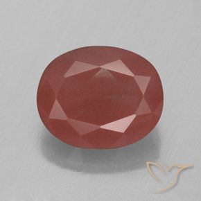4.20ct Натуральный Средний красный Андезин-Лабрадорит, Овал, Полупрозрачный