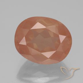 3.80ct Натуральный Светло-красновато-оранжевый Андезин-Лабрадорит, Овал, Полупрозрачный