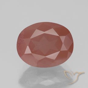 2.53ct Натуральный Средний красный Андезин-Лабрадорит, Овал, Полупрозрачный