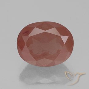 2.77ct Натуральный Бледно-красновато-оранжевый Андезин-Лабрадорит, Овал, Полупрозрачный