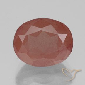 3.87ct Натуральный Средний красный Андезин-Лабрадорит, Овал, Полупрозрачный