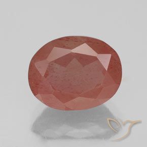2.70ct Натуральный Румяно-красный Андезин-Лабрадорит, Овал, Полупрозрачный