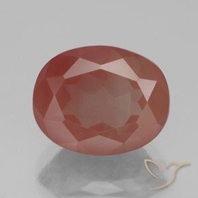 3.26ct Натуральный Бледно-красновато-оранжевый Андезин-Лабрадорит, Овал, Полупрозрачный