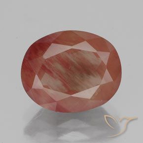 3.50ct Натуральный Кроваво красный Андезин-Лабрадорит, Овал, Полупрозрачный