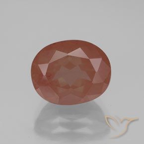 4.21 карата, натуральный Темно-розовый Андезин-Лабрадорит, Прозрачный, Полупрозрачный