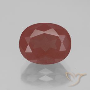 2.87ct Натуральный Оранжево-Красный Андезин-Лабрадорит, Овал, Полупрозрачный