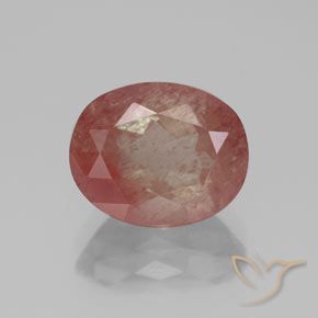 2.80ct Натуральный Оранжево-Красный Андезин-Лабрадорит, Овал, Полупрозрачный