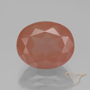 3.70ct Натуральный Средний красный Андезин-Лабрадорит, Овал, Полупрозрачный